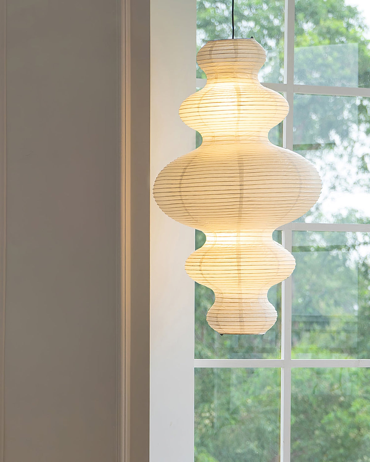 R27 Rice Paper Plug-In Pendant Light — interior or design detail 4