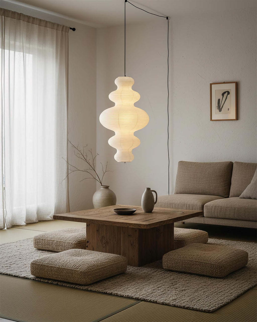 R27 Rice Paper Plug-In Pendant Light — interior or design detail 5