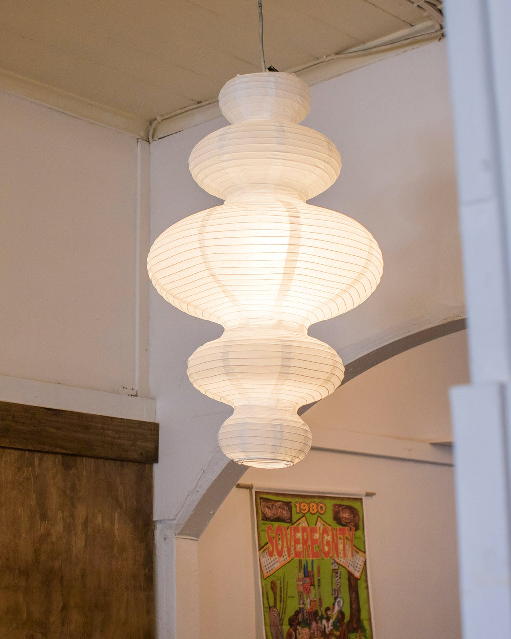 R27 Rice Paper Plug-In Pendant Light — interior or design detail 12