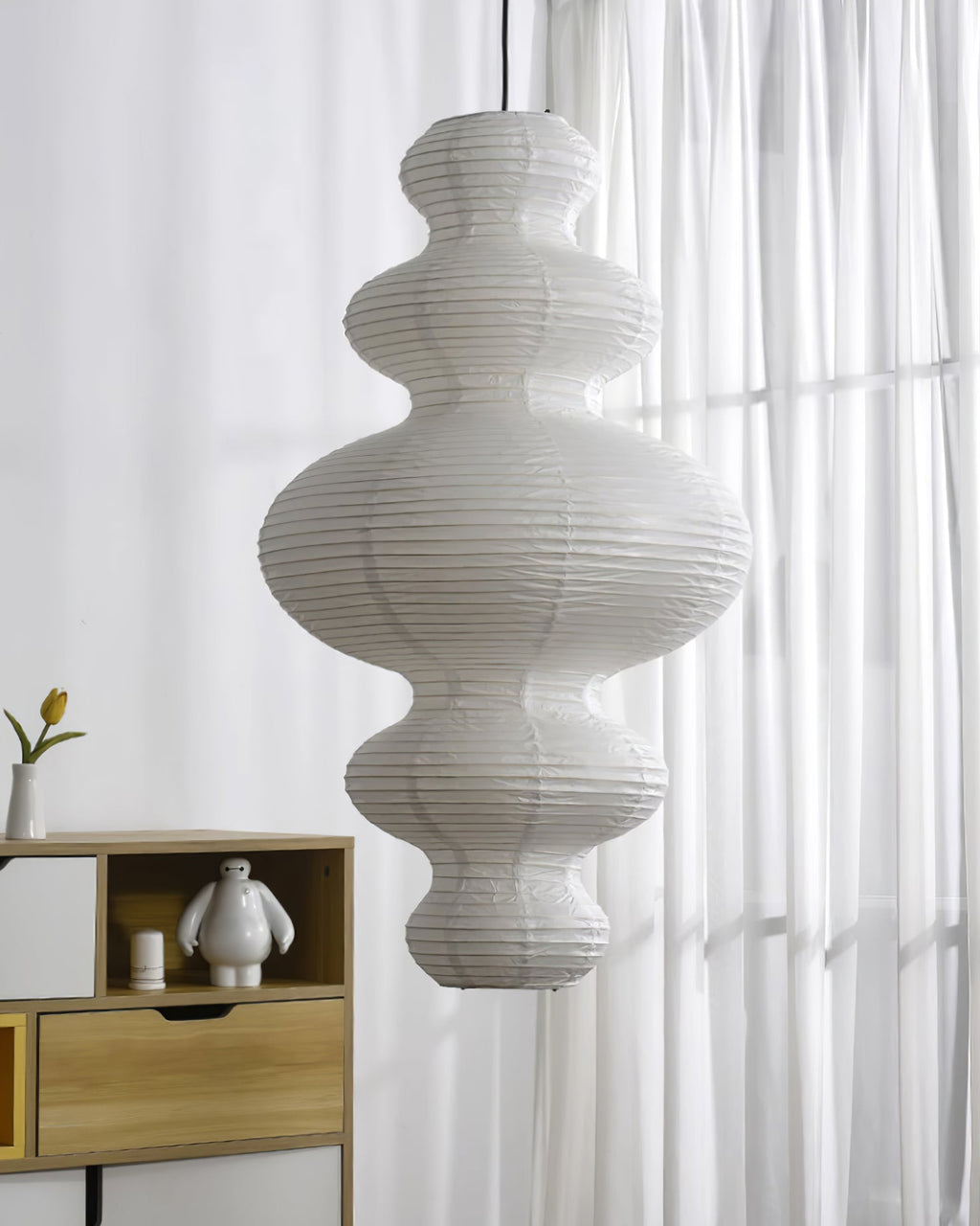 R27 Rice Paper Plug-In Pendant Light — interior or design detail 14