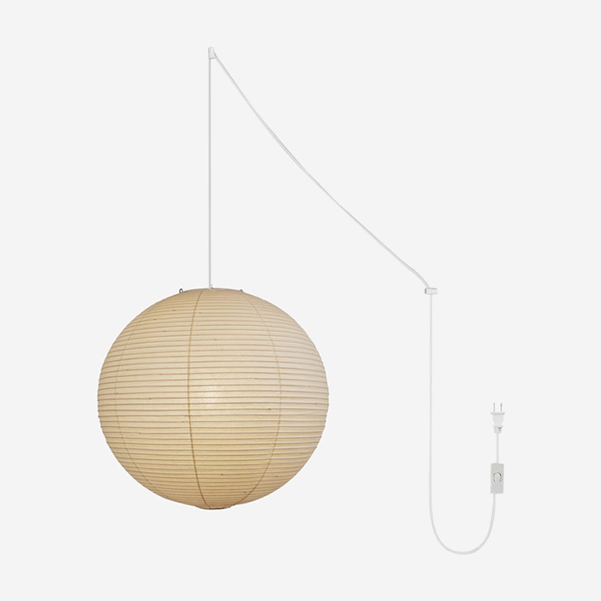 R32 White-Cord Paper Plug-In Pendant – pendant light view 15