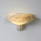 Rare Alabaster Bowl LED Wall Sconce – wall sconce view 3