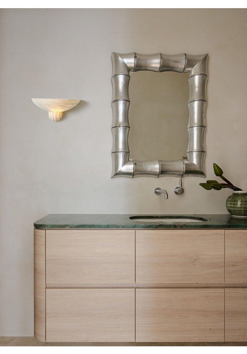 Rare Alabaster Bowl LED Wall Sconce – wall sconce view 7