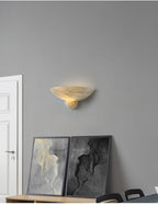 Rare Alabaster Bowl LED Wall Sconce – wall sconce view 13