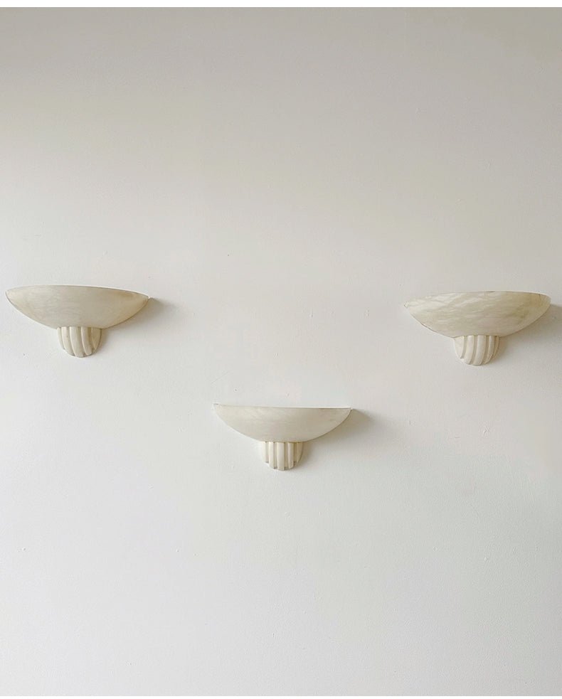 Rare Alabaster Bowl LED Wall Sconce – wall sconce view 15