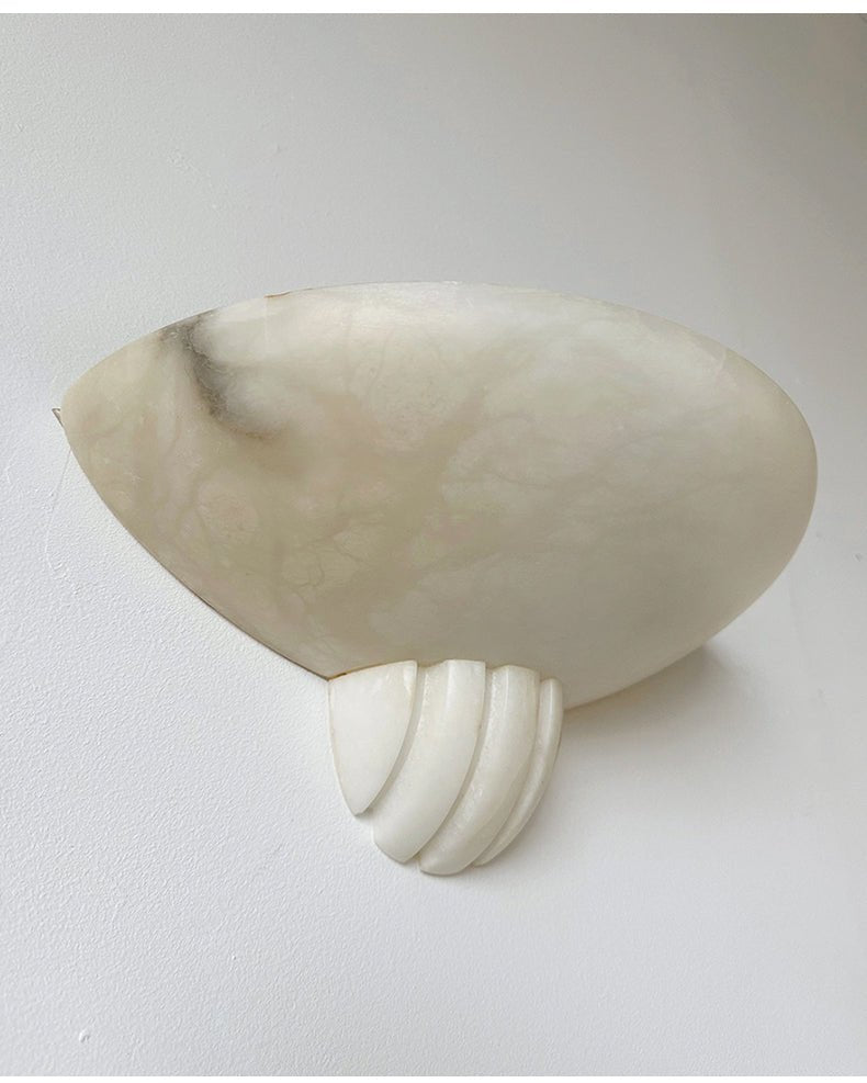 Rare Alabaster Bowl LED Wall Sconce – wall sconce view 18
