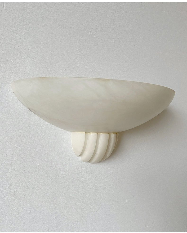 Rare Alabaster Bowl LED Wall Sconce – wall sconce view 19