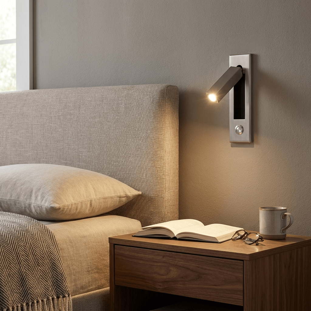 Recessed LED Bedside Reading Sconce – wall sconce view 3
