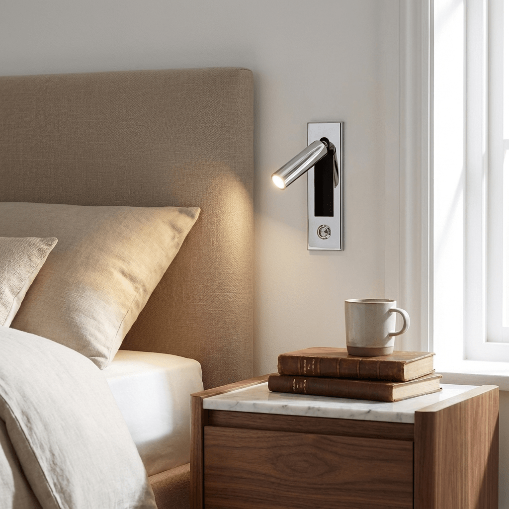 Recessed LED Bedside Reading Sconce – wall sconce view 4