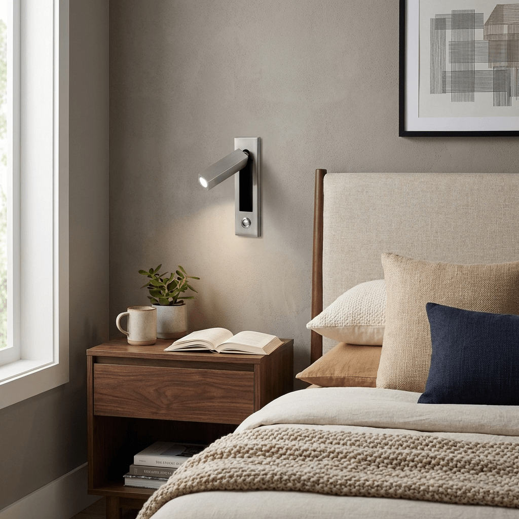 Recessed LED Bedside Reading Sconce – wall sconce view 6