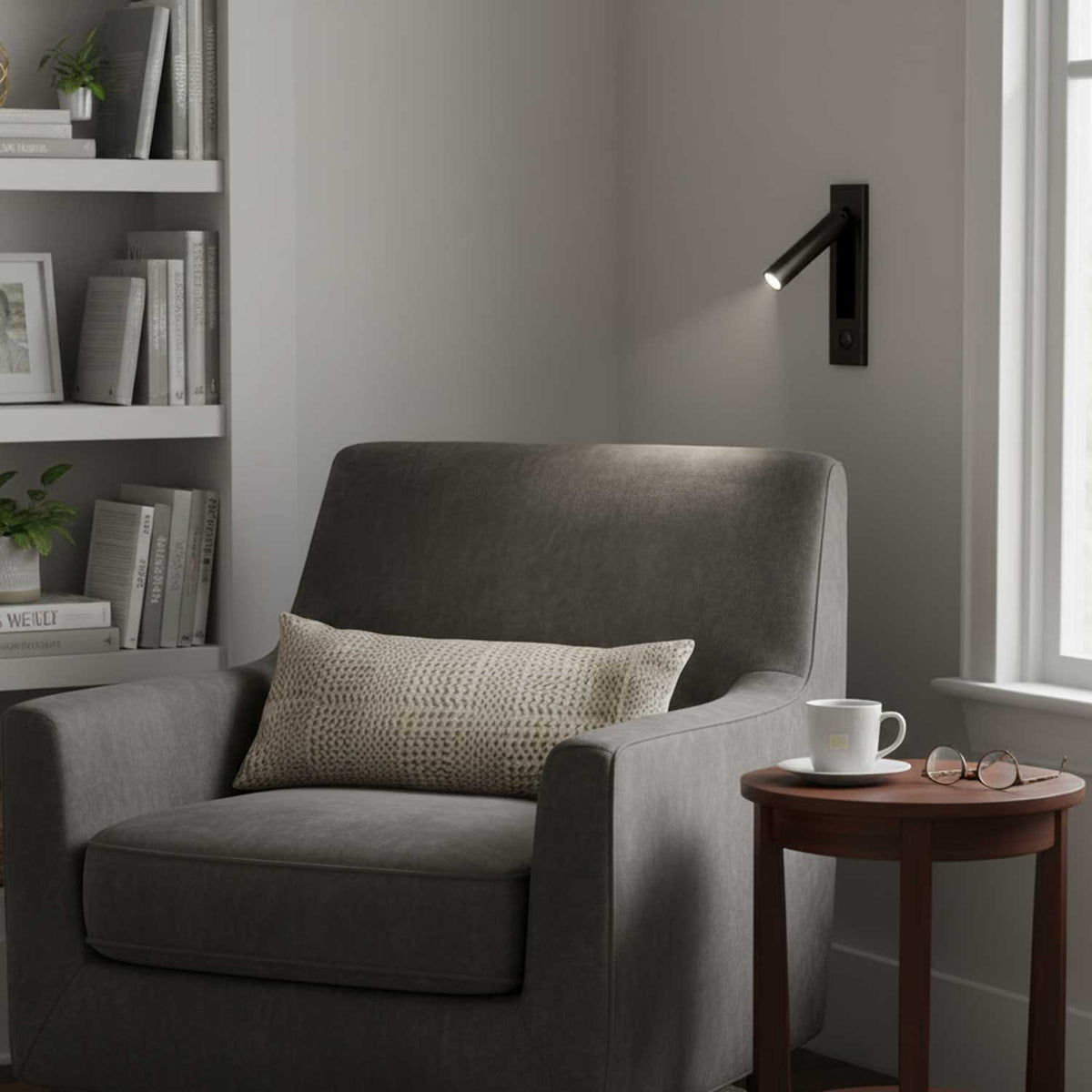 Recessed LED Bedside Reading Sconce – wall sconce view 15