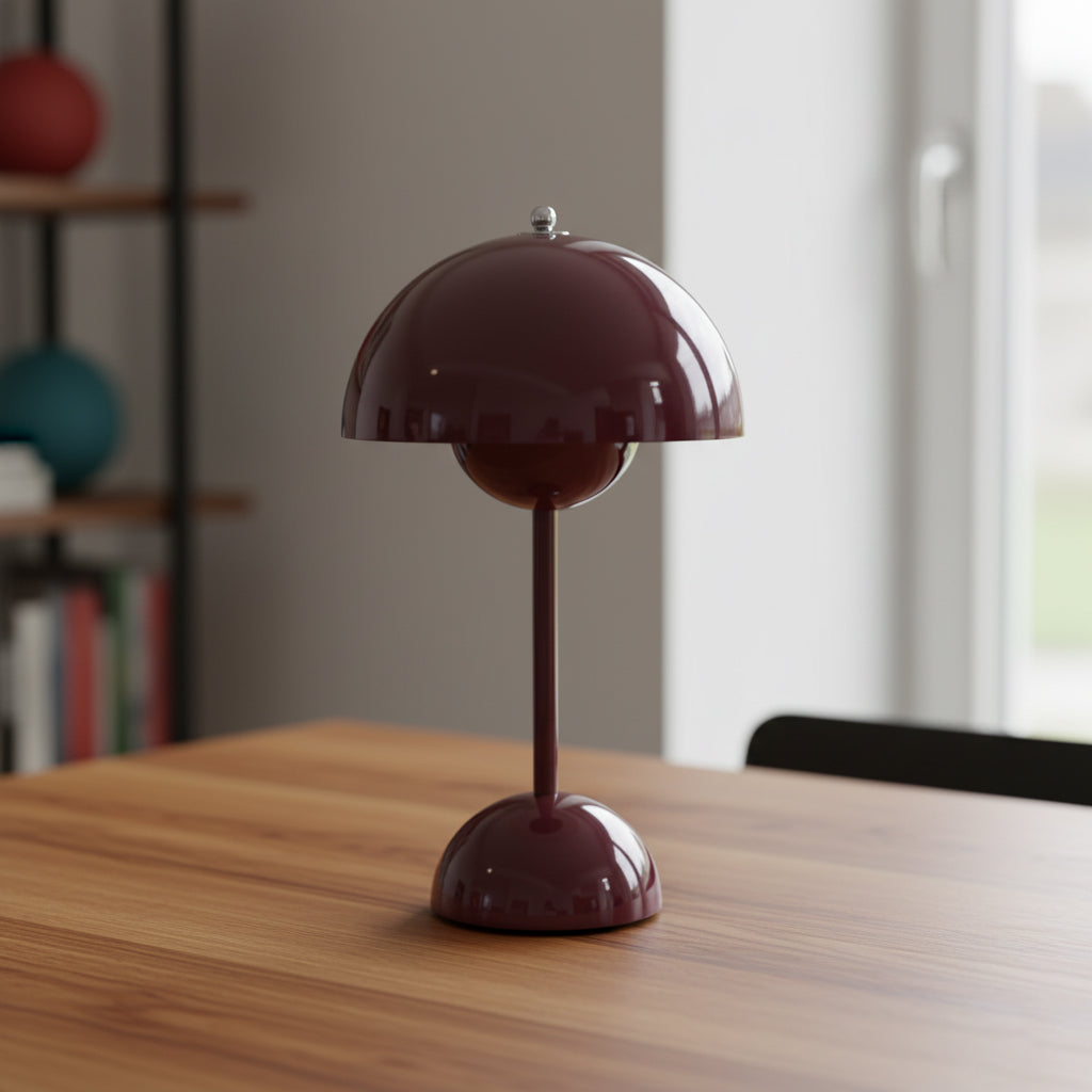 Rechargeable LED Small Desk Lamp — Deep Plum