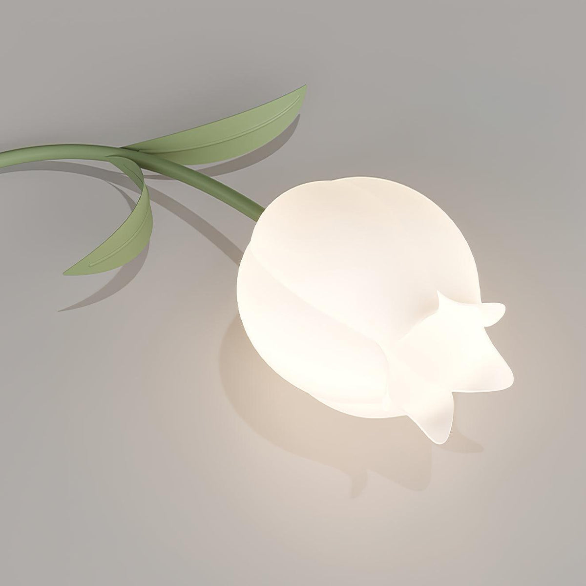Ricko Lily Petal Acrylic Ceiling Light — shade and stem detail