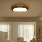 Ripple Round Wood LED Ceiling Light - product view 2