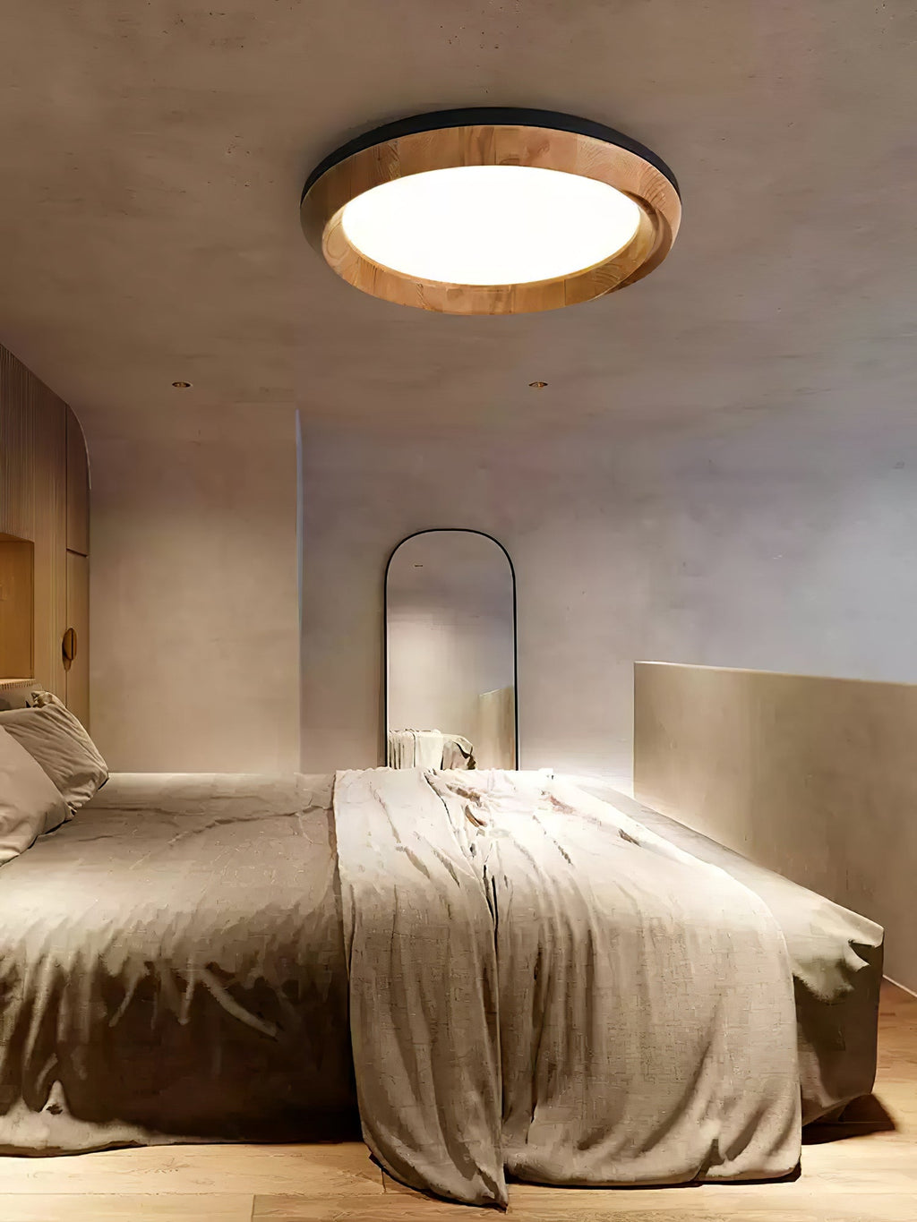 Ripple Round Wood LED Ceiling Light - product view 10