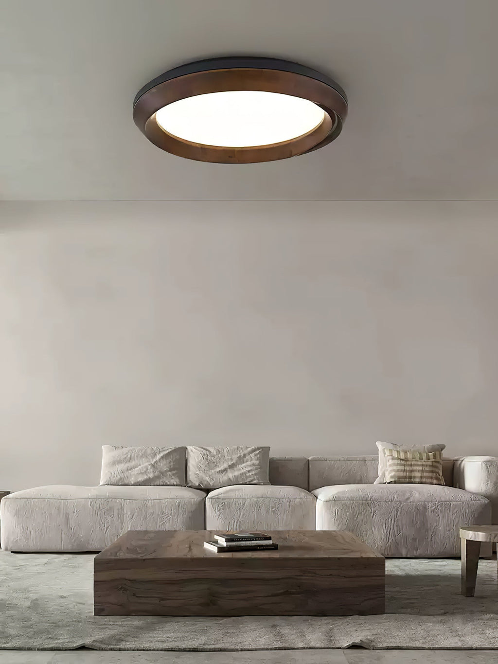 Ripple Round Wood LED Ceiling Light - product view 20
