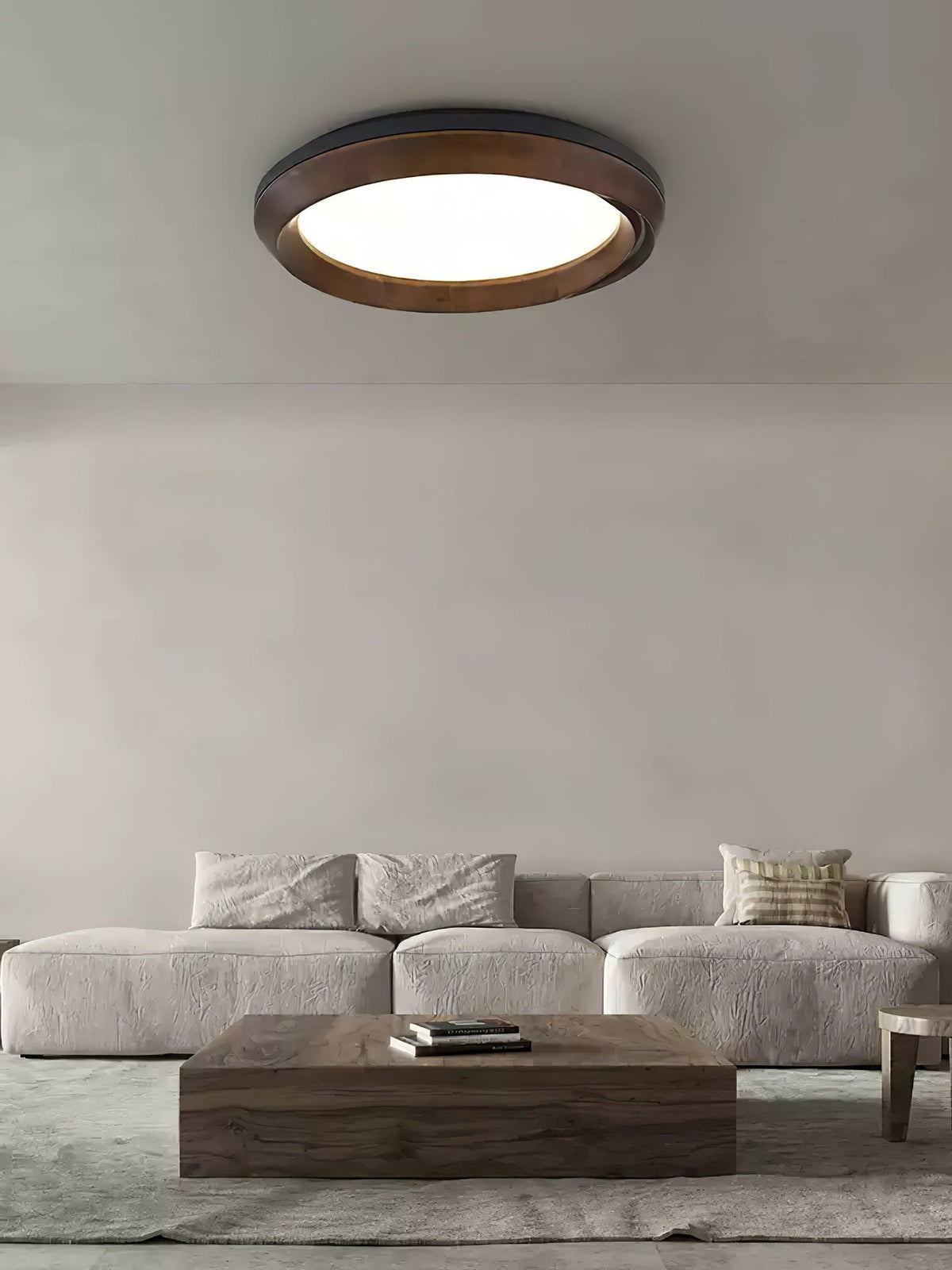 Ripple Round Wood LED Ceiling Light - product view 20