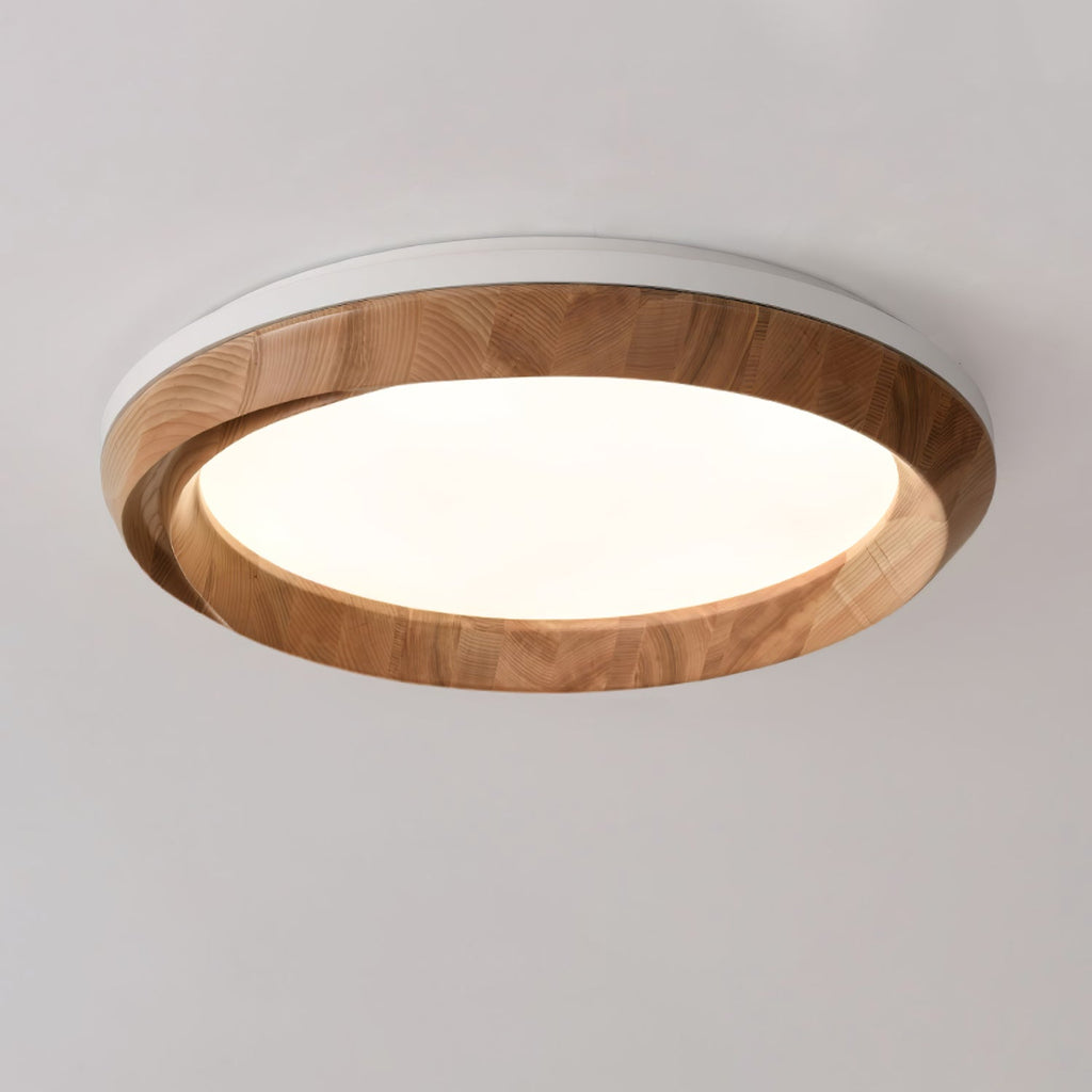 Ripple Round Wood LED Ceiling Light - product view 21