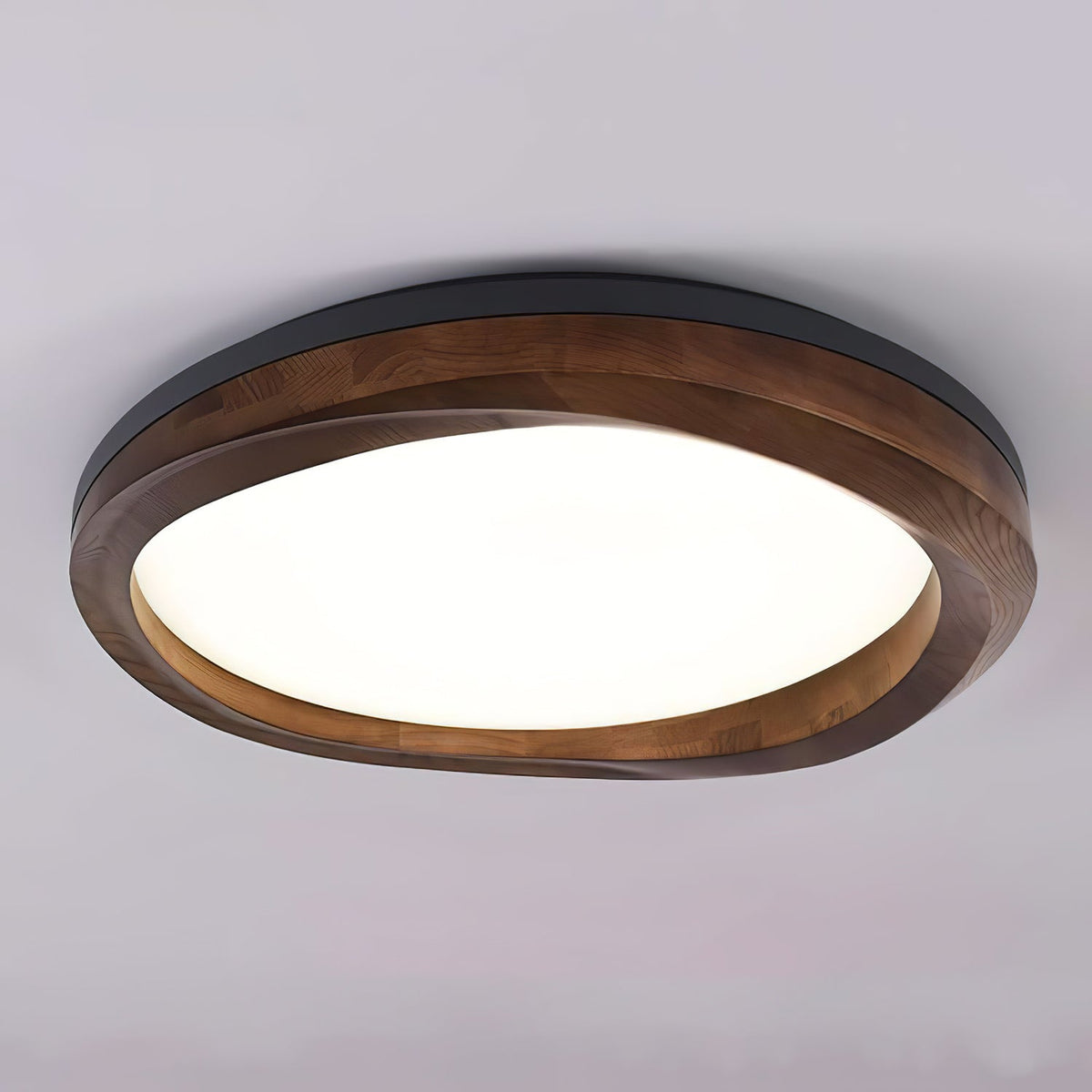Ripple Round Wood LED Ceiling Light - product view 22