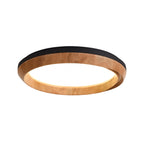 Ripple Round Wood LED Ceiling Light - product view 25