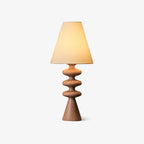 Ripple Sculpted Wood and Fabric Table Lamp - product view 1
