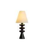 Ripple Sculpted Wood and Fabric Table Lamp - product view 10