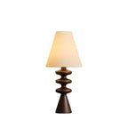 Ripple Sculpted Wood and Fabric Table Lamp - product view 11