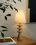 Ripple Sculpted Wood and Fabric Table Lamp - product view 15