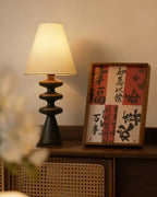 Ripple Sculpted Wood and Fabric Table Lamp - product view 19