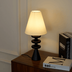Ripple Sculpted Wood and Fabric Table Lamp - product view 25