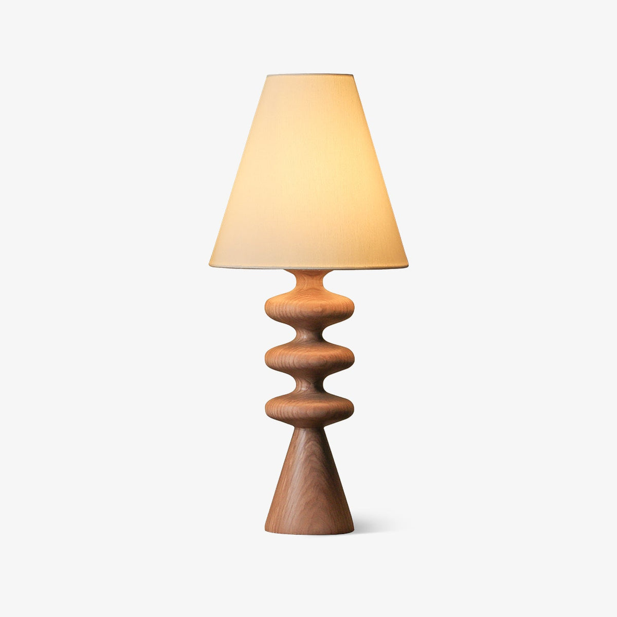 Ripple Sculpted Wood and Fabric Table Lamp - product view 27