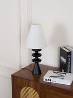 Ripple Sculpted Wood and Fabric Table Lamp - product view 31