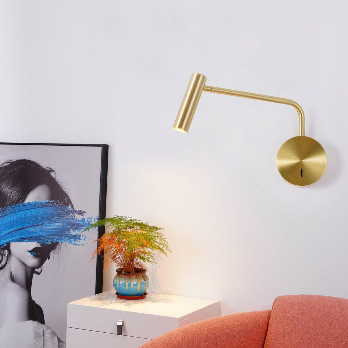 Riven Pivot LED Hardwired Reading Wall Lamp — product, finish and specification view 3