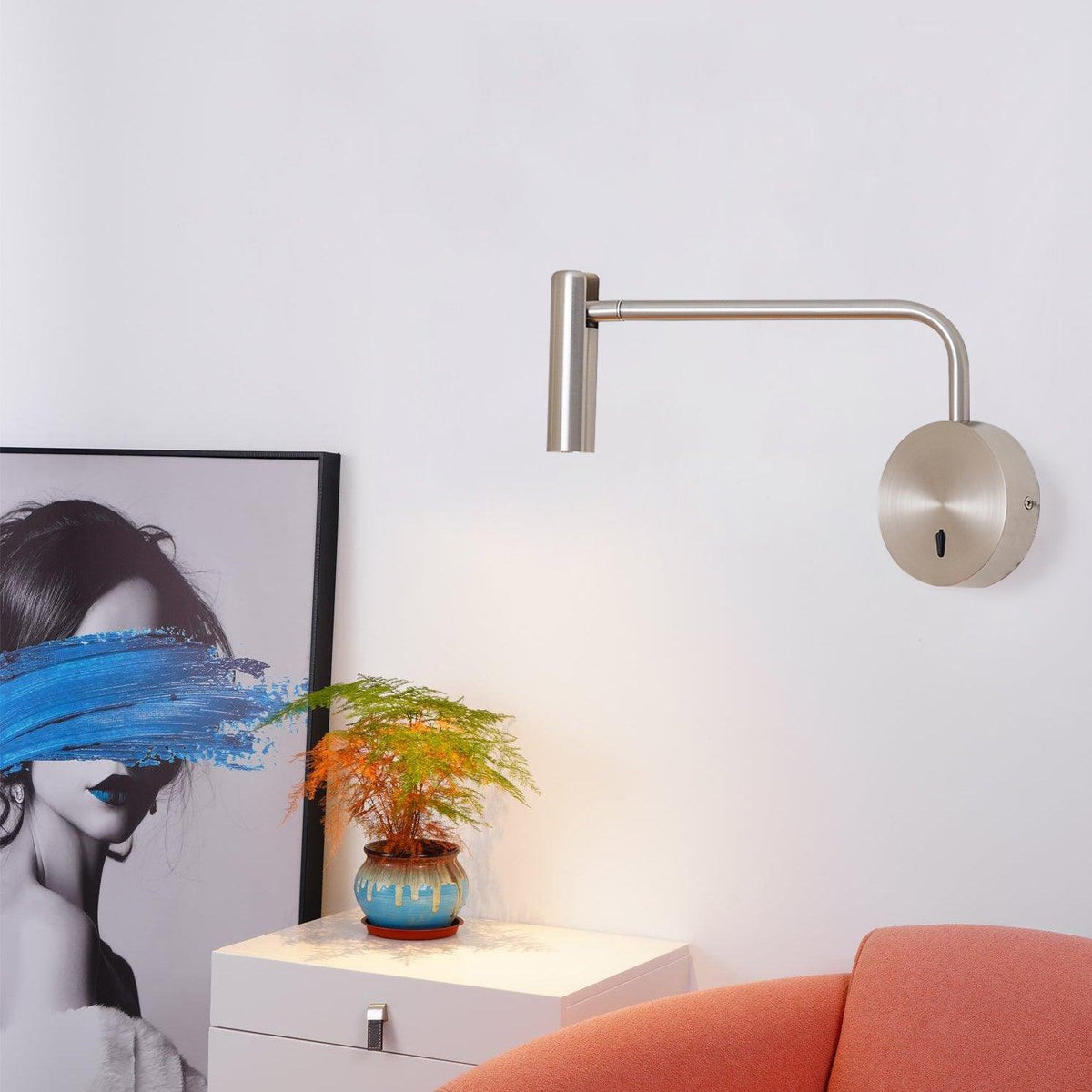 Riven Pivot LED Hardwired Reading Wall Lamp — product, finish and specification view 4