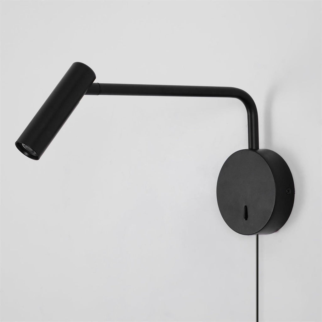 Riven Pivot LED Plug-In Reading Wall Lamp — product, finish and specification view 3