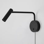 Riven Pivot LED Plug-In Reading Wall Lamp — product, finish and specification view 3