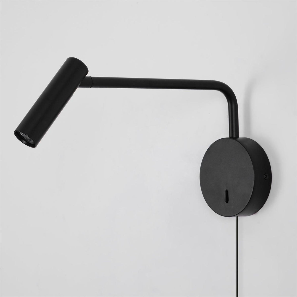 Riven Pivot LED Plug-In Reading Wall Lamp — product, finish and specification view 3