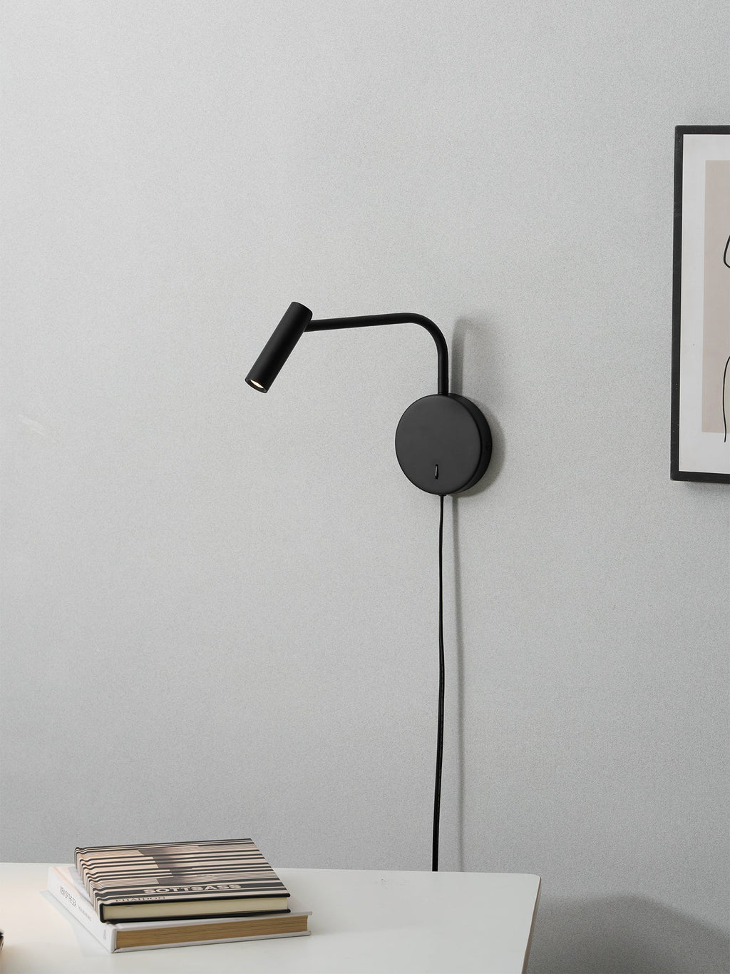 Riven Pivot LED Plug-In Reading Wall Lamp — product, finish and specification view 14