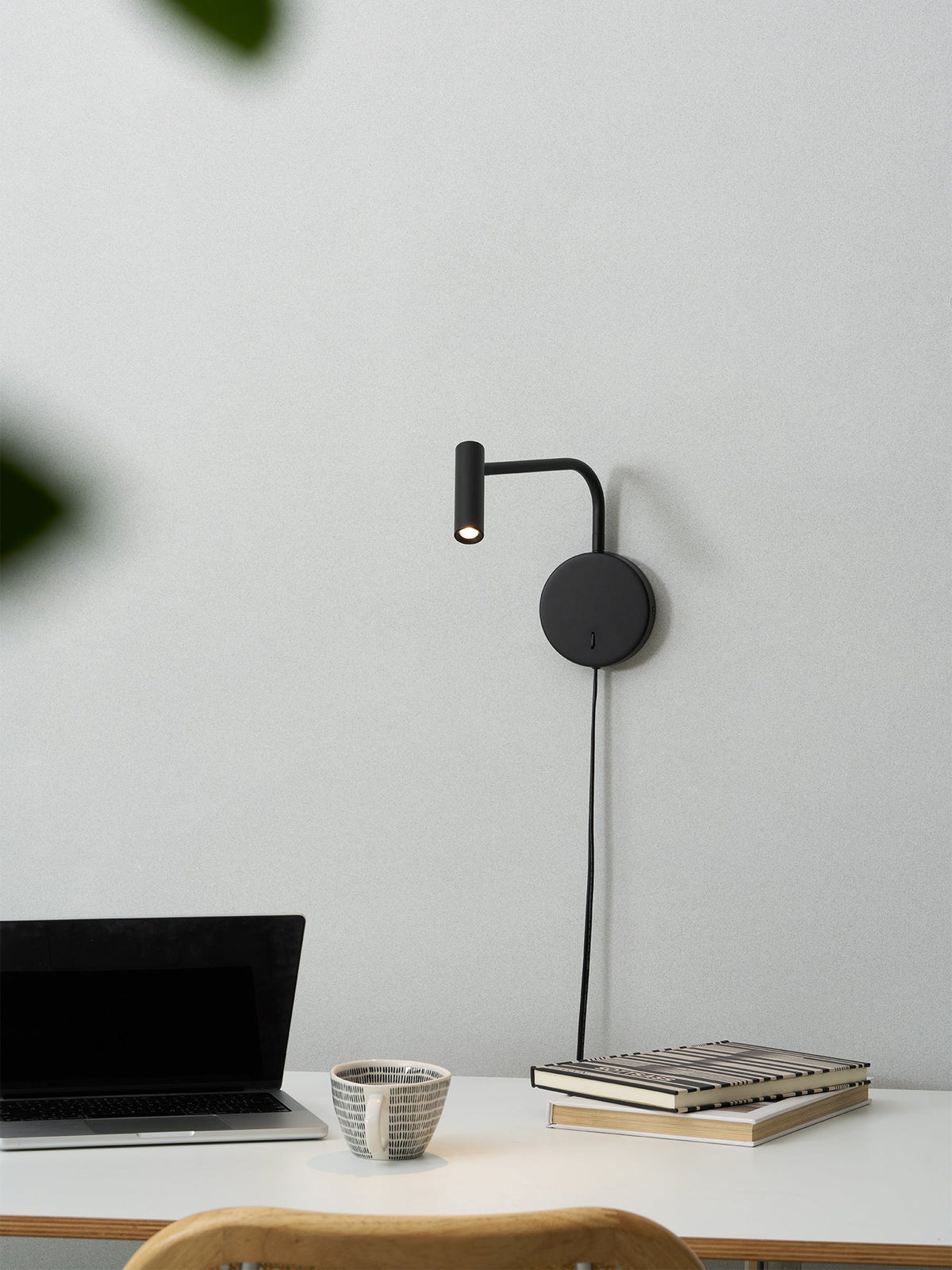 Riven Pivot LED Plug-In Reading Wall Lamp — product, finish and specification view 15