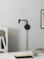 Riven Pivot LED Plug-In Reading Wall Lamp — product, finish and specification view 16