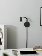 Riven Pivot LED Plug-In Reading Wall Lamp — product, finish and specification view 17