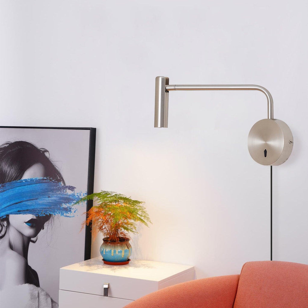 Riven Pivot LED Plug-In Reading Wall Lamp — product, finish and specification view 19