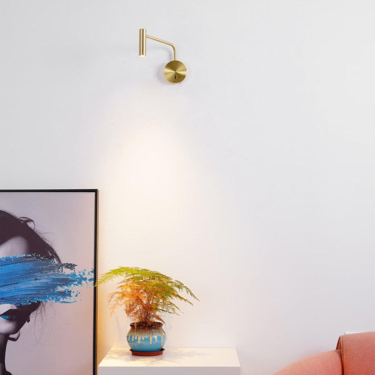 Riven Pivot LED Plug-In Reading Wall Lamp — product, finish and specification view 23