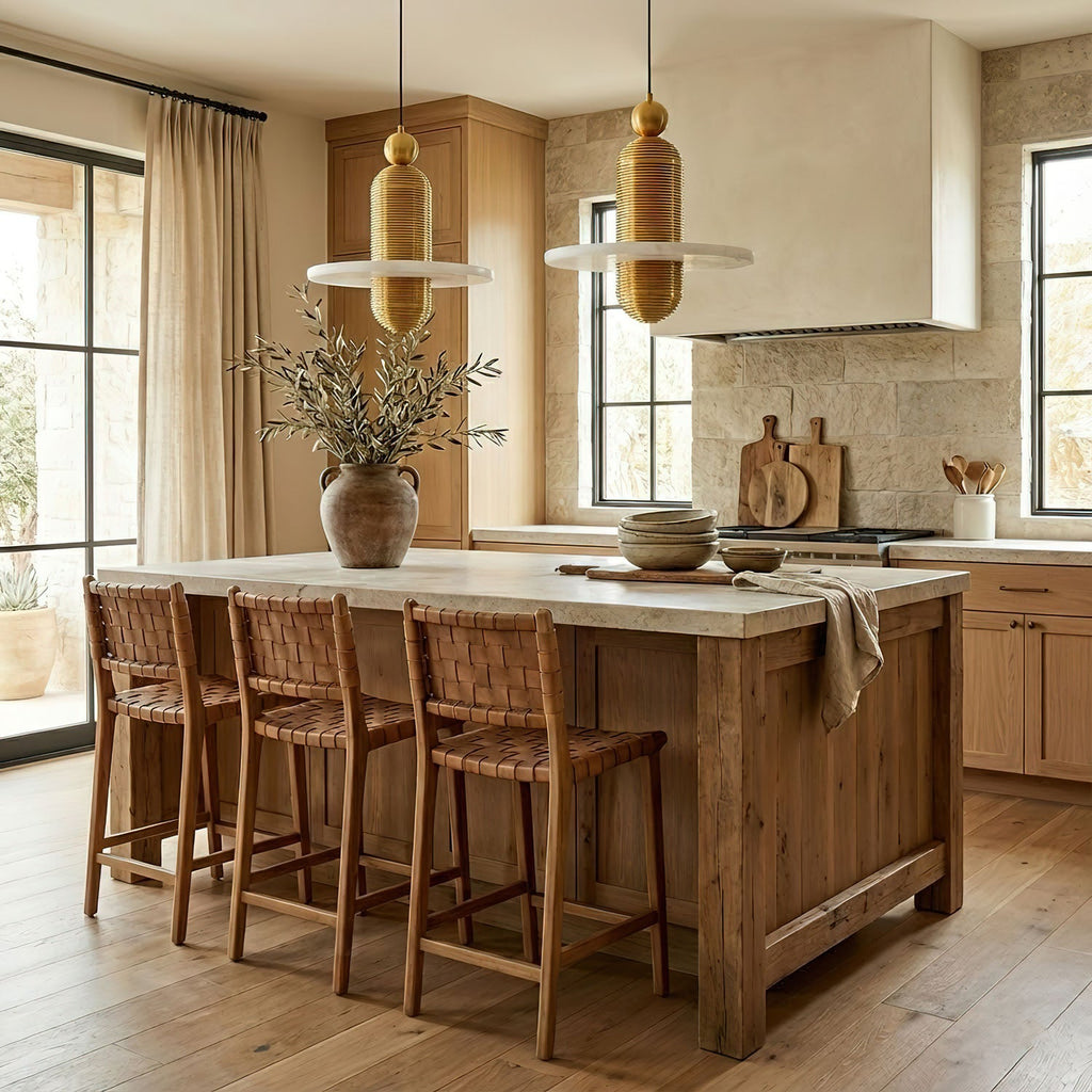 Saturn Alabaster LED Pendant Light – pendant light view 2