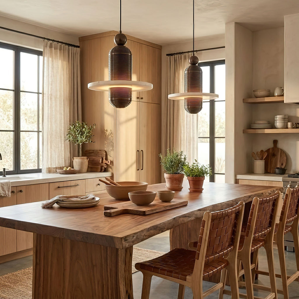 Saturn Alabaster LED Pendant Light – pendant light view 9