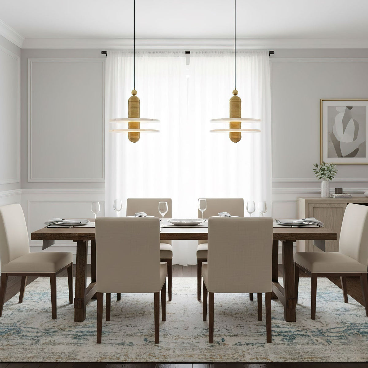 Saturn Alabaster LED Pendant Light – pendant light view 12