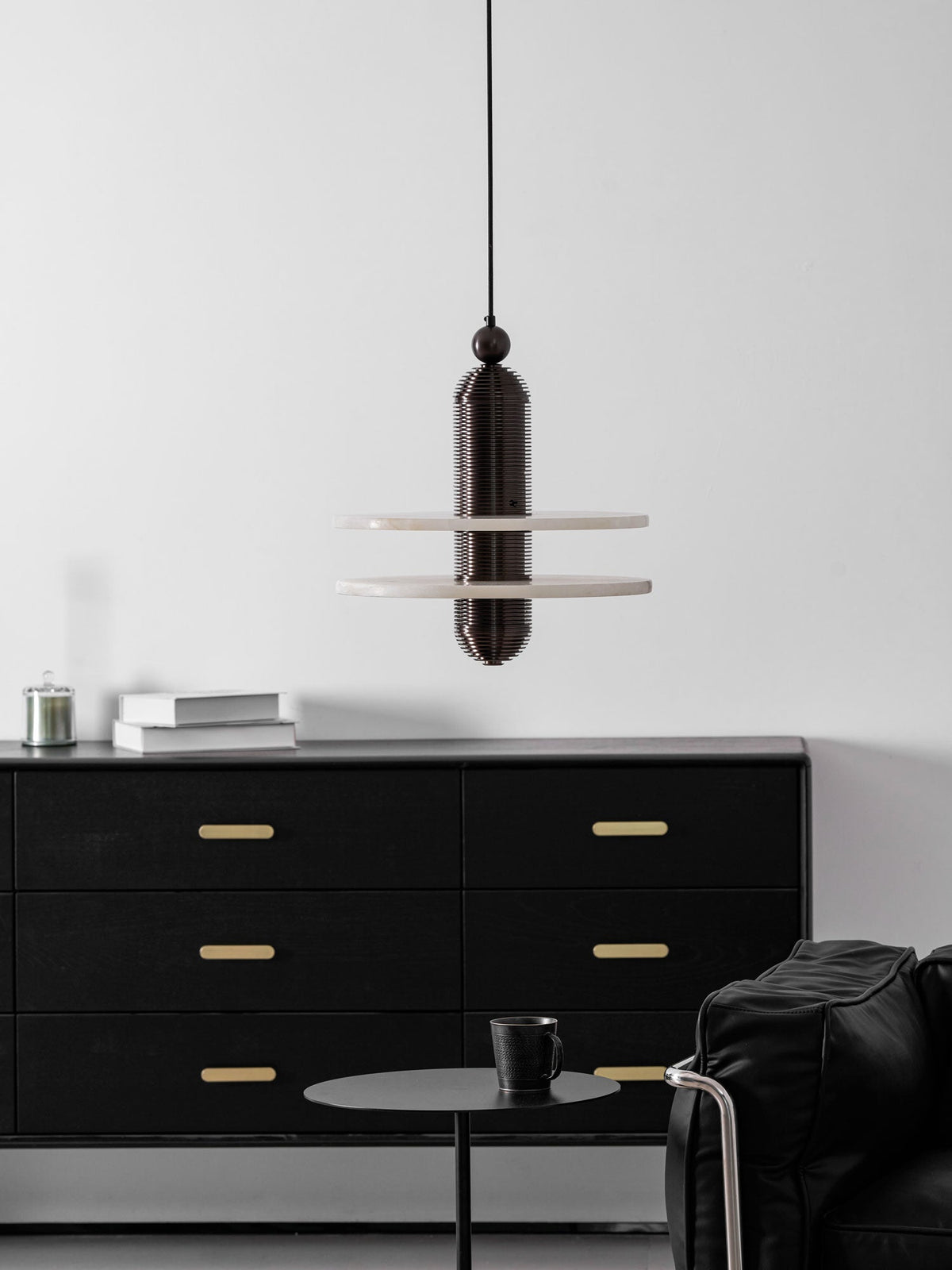 Saturn Alabaster LED Pendant Light – pendant light view 13