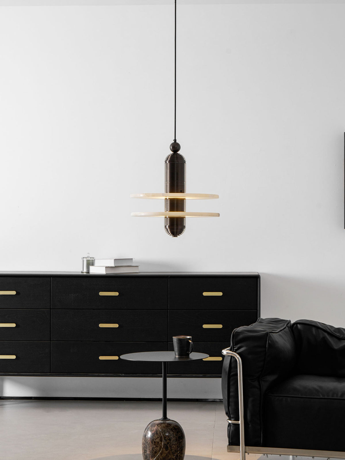 Saturn Alabaster LED Pendant Light – pendant light view 20
