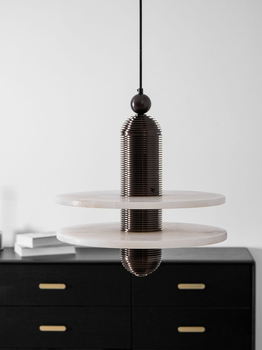Saturn Alabaster LED Pendant Light – pendant light view 22