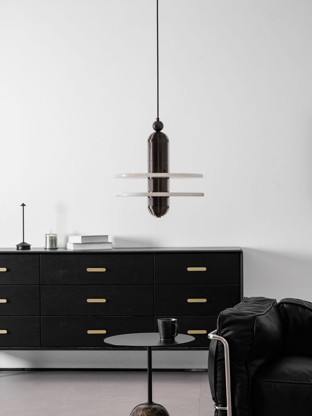 Saturn Alabaster LED Pendant Light – pendant light view 23